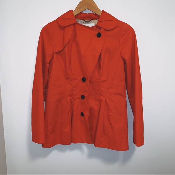 Banana Republic Jackets & Blazers - Banana Republic Trench Orange Rain Coat w/ belt-XS